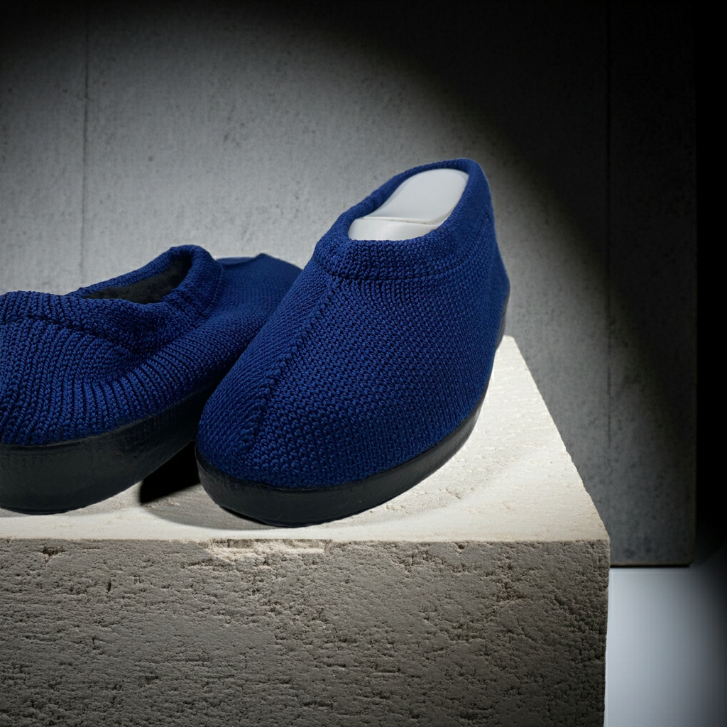 Euroconforto gevoerde Portugese schoen blauw kobalt – detail voering