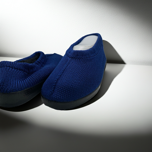 Euroconforto gevoerde Portugese schoen blauw kobalt – maatschema