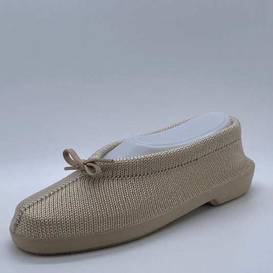 Euroconforto Atacador Portugese schoen beige – vooraanzicht met veters