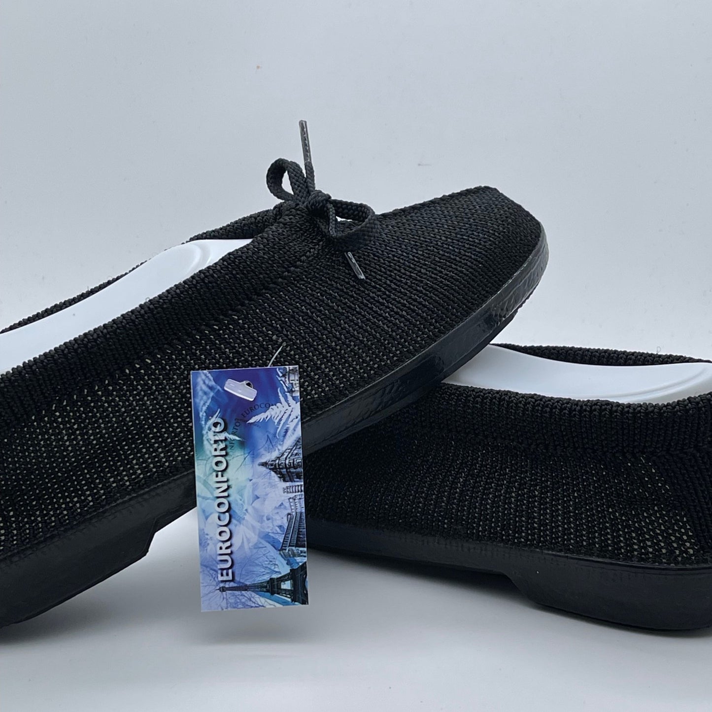 Euroconforto Atacador Portugese schoen zwart – close-up materiaal
