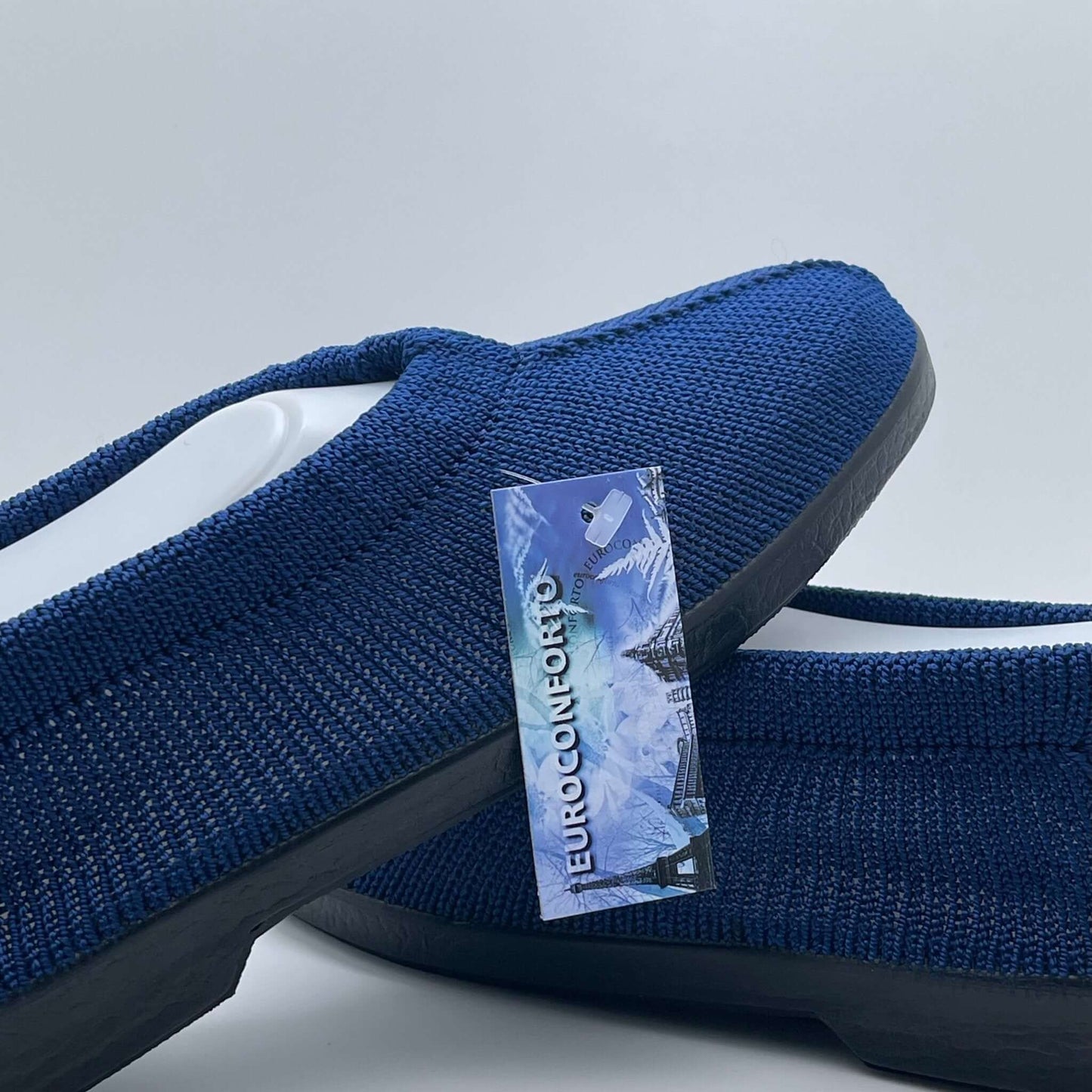 Euroconforto Portugese schoen blauw kobalt – gedragen buitenshuis